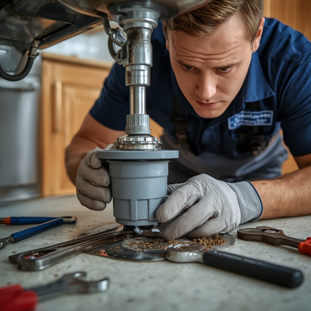 garbage disposal humming but not working under sink